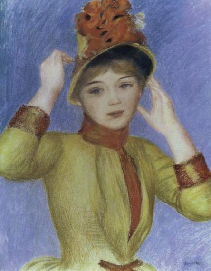 Pierre Renoir Bust of a Woman with Yellow Corsage Sweden oil painting art